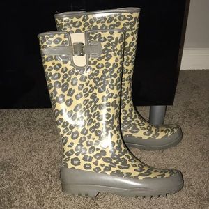Sperry Topsider Leopard Rainboots